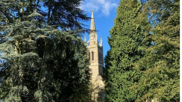 All Saints Church on a clear day.