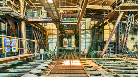Photo of an abandoned hardboard factory in Saint-Usage