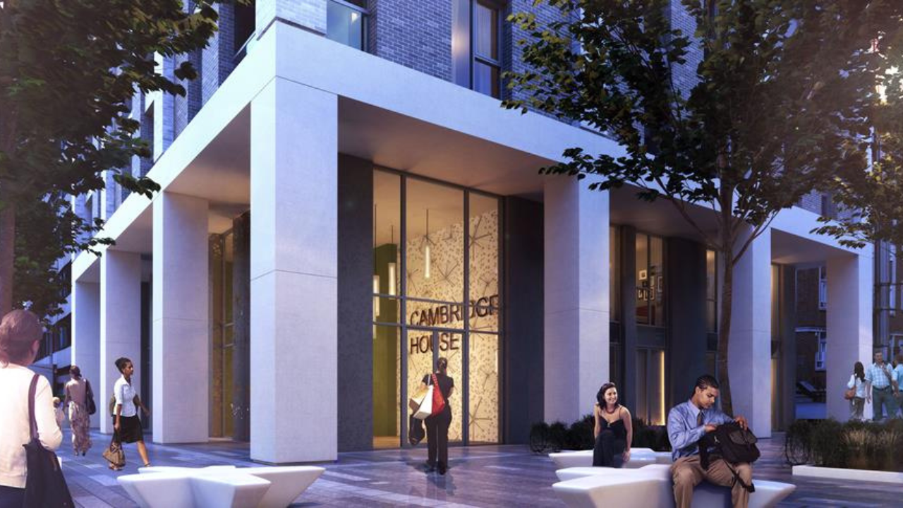 CGI artists impression of the outside of Cambridge House in Croydon
