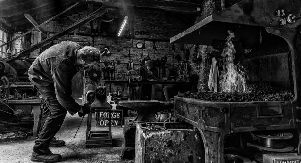 Black and white photo from Addington Forge
