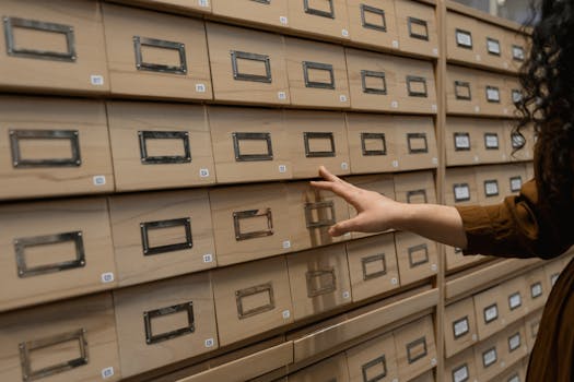 Database/filing cupboard