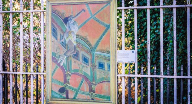Miss La La at the Cirque Fernando, painting by Degas, on display at The Queen's Gardens in Croydon